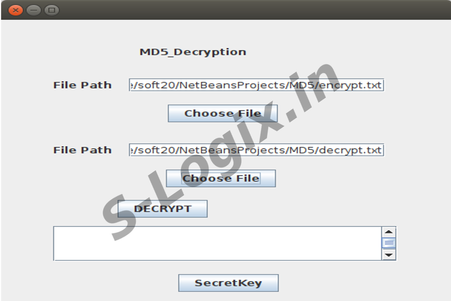Encrypt and Decrypt data using md511