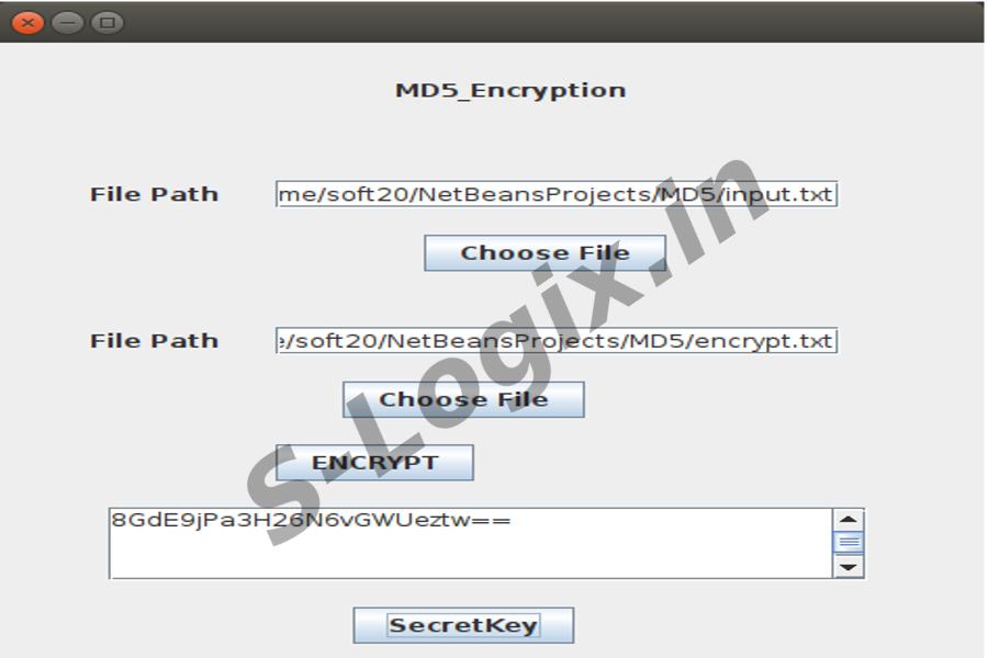 Encrypt and Decrypt data using md513