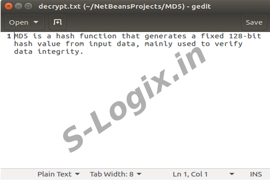 Encrypt and Decrypt data using md518