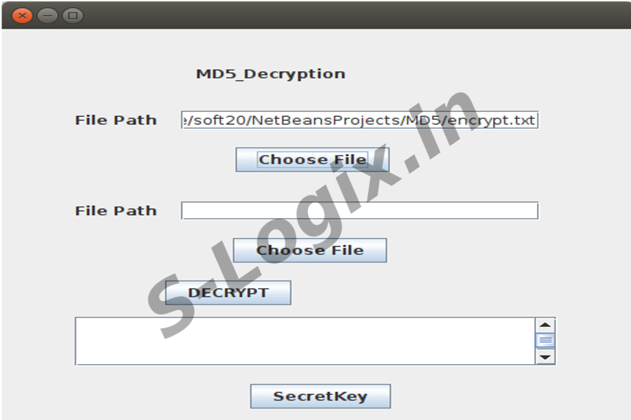 Encrypt and Decrypt data using md59