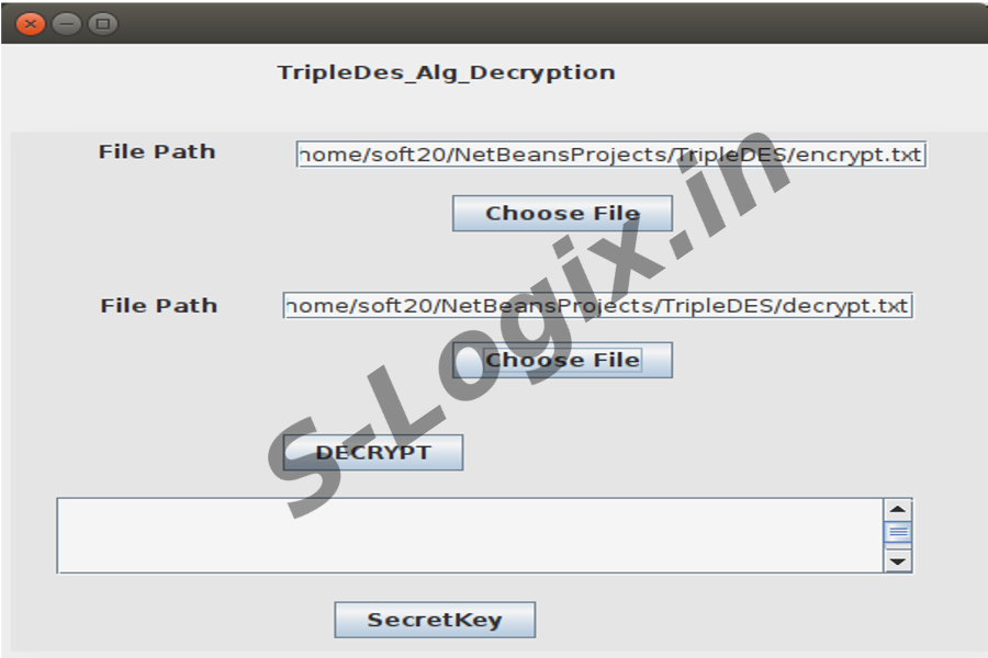 TripleDES based encrypt and decrypt of a Text File using Java | S-Logix