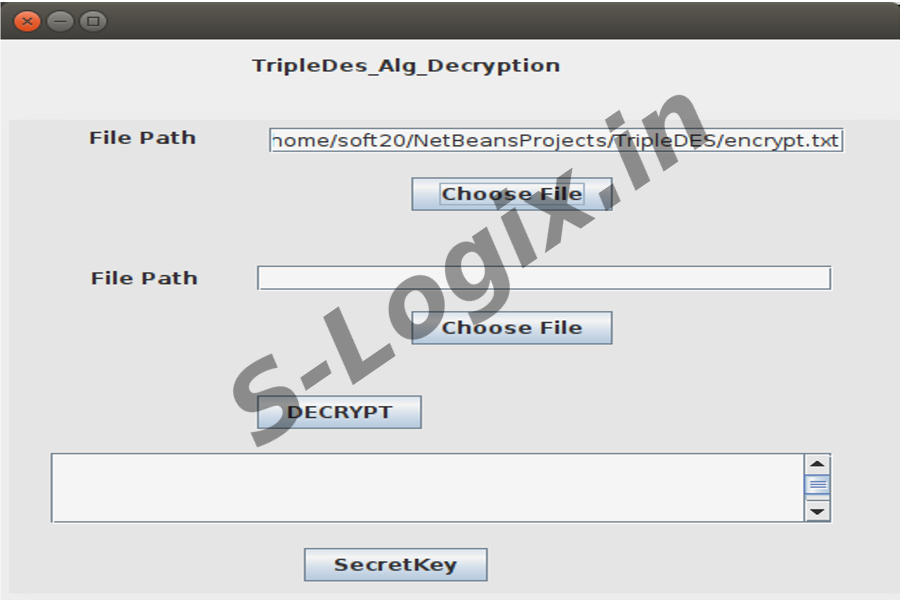 TripleDES based encrypt and decrypt of a Text File using Java | S-Logix