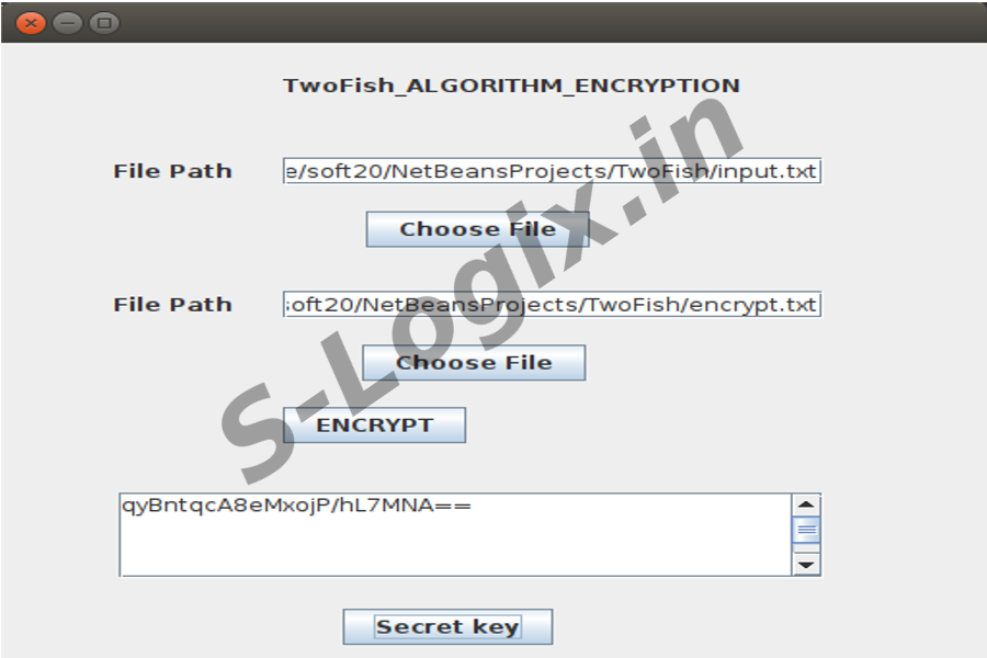 Twofish Algorithm based encrypt and decrypt of a Text File using Java ...