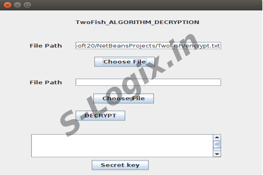 Twofish Algorithm based encrypt and decrypt of a Text File using Java ...