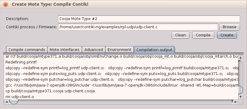 Create sky mote2 for udp-client.c
