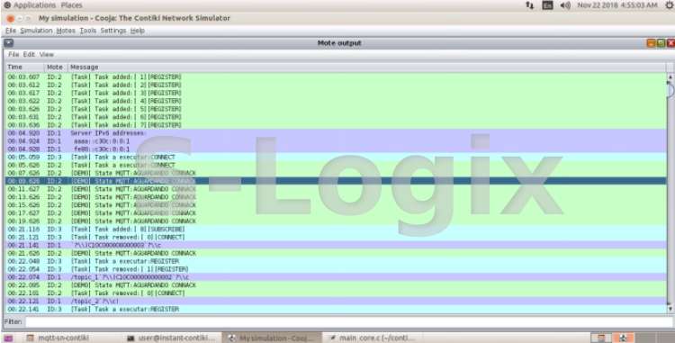 Result of the cooja simulator