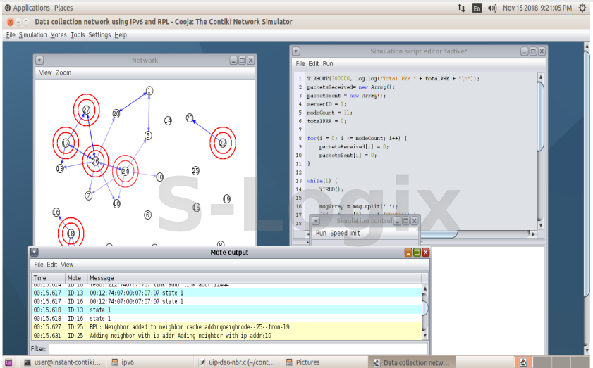 Data collect the network using Ipv6 and RPL