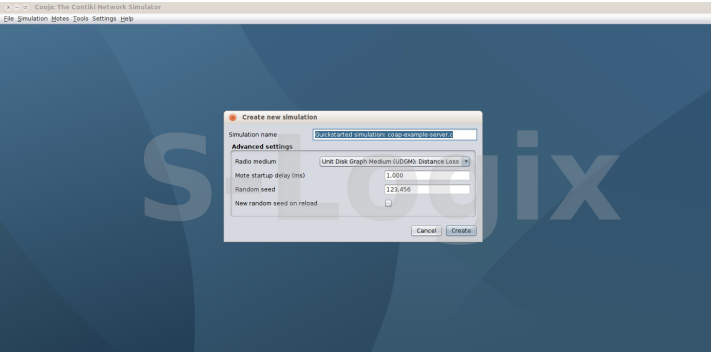 Now the simulation window will open