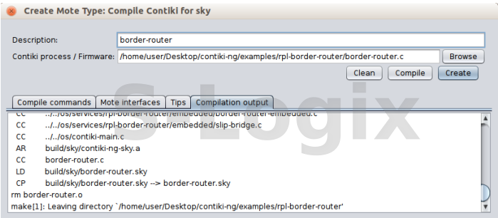 Create a border-router node in sky mote type