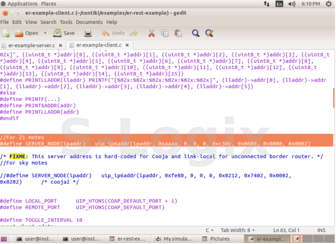 implement COAP communication using z1 platform in cooja simulator