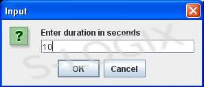 When the mentioned time limit is reached and the time over message is displayed to user