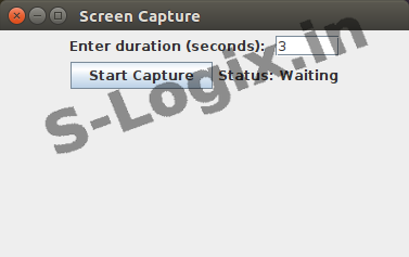 The user enters the duration for capturing the full screen.