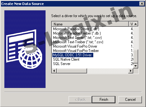 Select DSN Tab