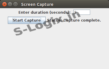 When the user selects the 'Start Capture' button, the screen will be captured three times at specified intervals.
