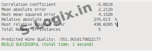 Wine Quality Prediction Output