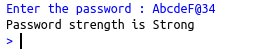 To validate strength of a password using regular expression in R