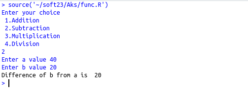 functions available in R