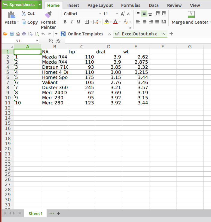 Write an Excel File in R