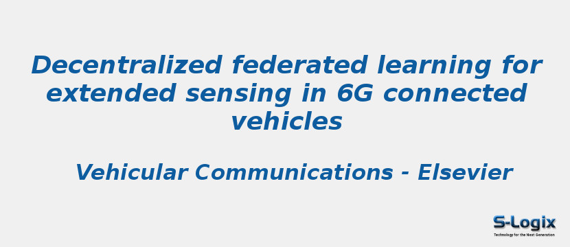 Decentralized federated learning for extended sensing in 6G connected vehicles