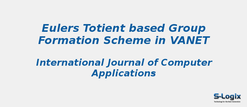 Eulers Totient based Group Formation Scheme in VANET