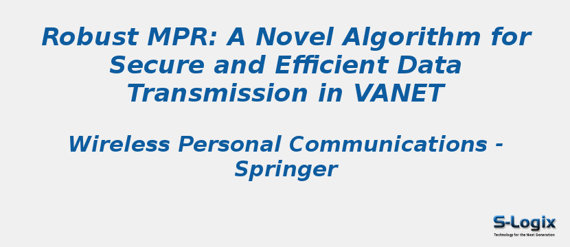 Robust MPR: A Novel Algorithm for Secure and Efficient Data Transmission in VANET
