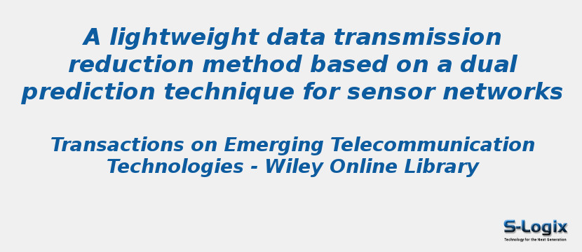 A lightweight data transmission reduction method based on a dual prediction technique for sensor networks