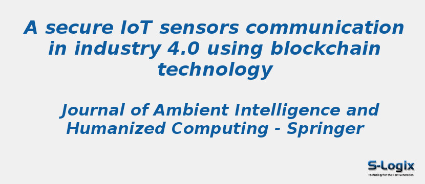 A secure IoT sensors communication in industry 4.0 using blockchain technology