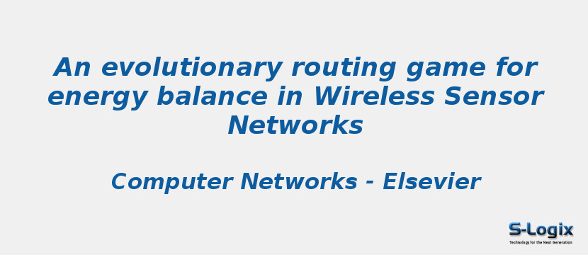 An evolutionary routing game for energy balance in Wireless Sensor Networks