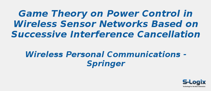 Game Theory on Power Control in Wireless Sensor Networks Based on Successive Interference Cancellation