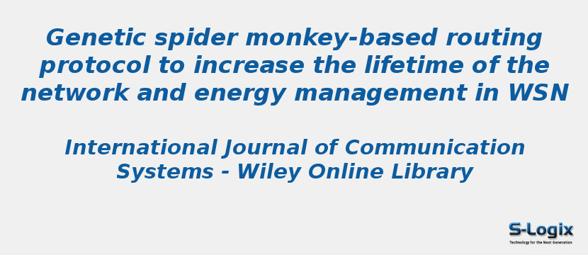Genetic spider monkey-based routing protocol to increase the lifetime of the network and energy management in WSN