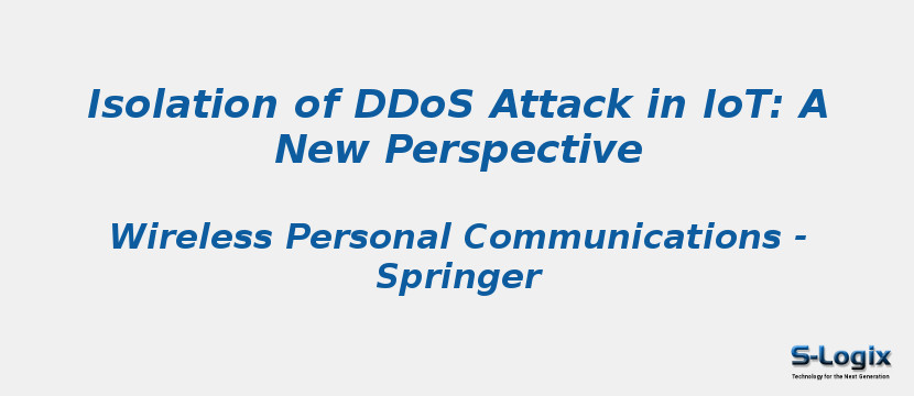 Isolation of DDoS Attack in IoT: A New Perspective