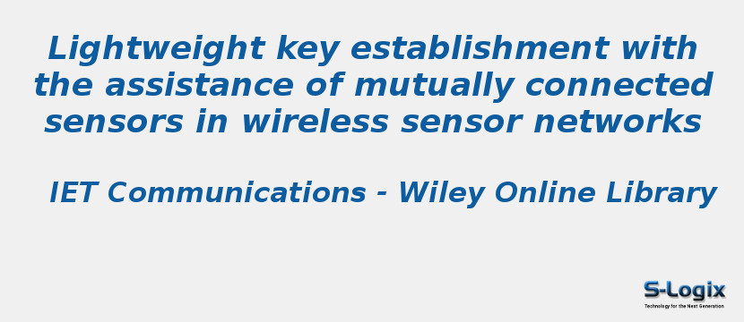 Lightweight key establishment with the assistance of mutually connected sensors in wireless sensor networks