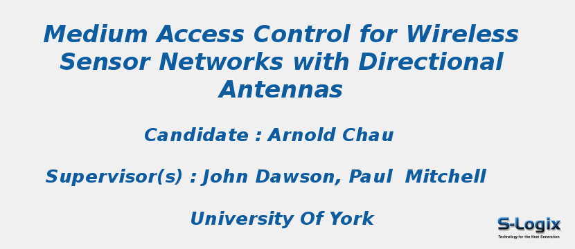 Medium Access Control for Wireless Sensor Networks with Directional Antennas